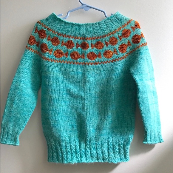 Handknit Merino/Angora Wool Cardigan (4T) - Picture 2 of 3